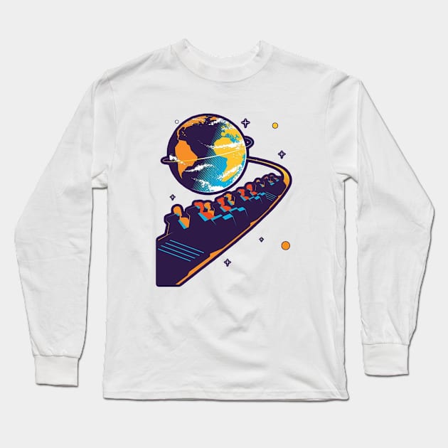 Spaceship Earth Long Sleeve T-Shirt by SKaiser222